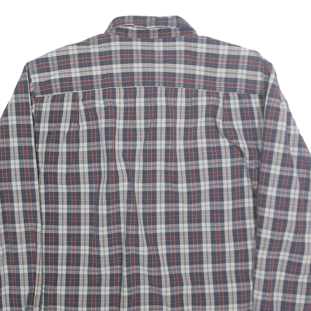 CARHARTT Mens Blue & Red Checked Cotton Blend Shirt M Long Sleeve Casual