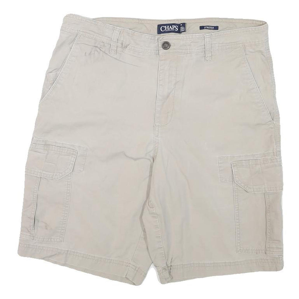 CHAPS Mens Shorts Beige Cargo L W34 Cotton Blend Comfortable Casual