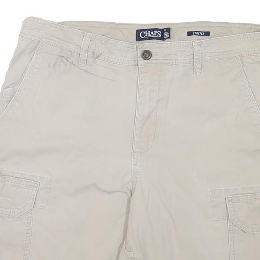 CHAPS Mens Shorts Beige Cargo L W34 Cotton Blend Comfortable Casual