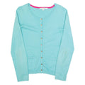 WHITE STUFF Womens Cardigan Blue Tight Knit UK 8