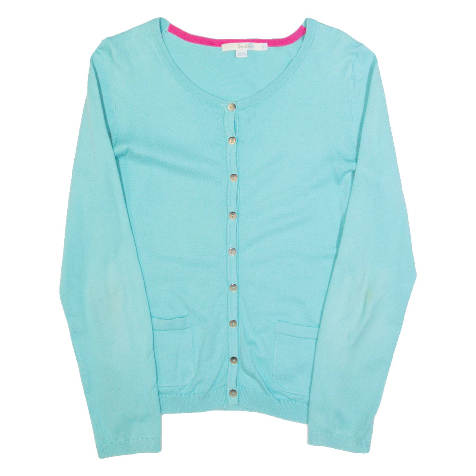 WHITE STUFF Womens Cardigan Blue Tight Knit UK 8