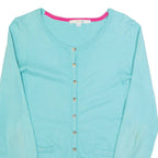 WHITE STUFF Womens Cardigan Blue Tight Knit UK 8