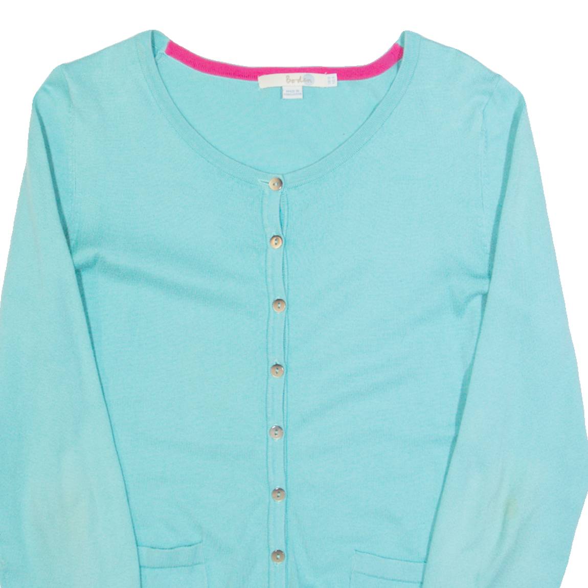 WHITE STUFF Womens Cardigan Blue Tight Knit UK 8