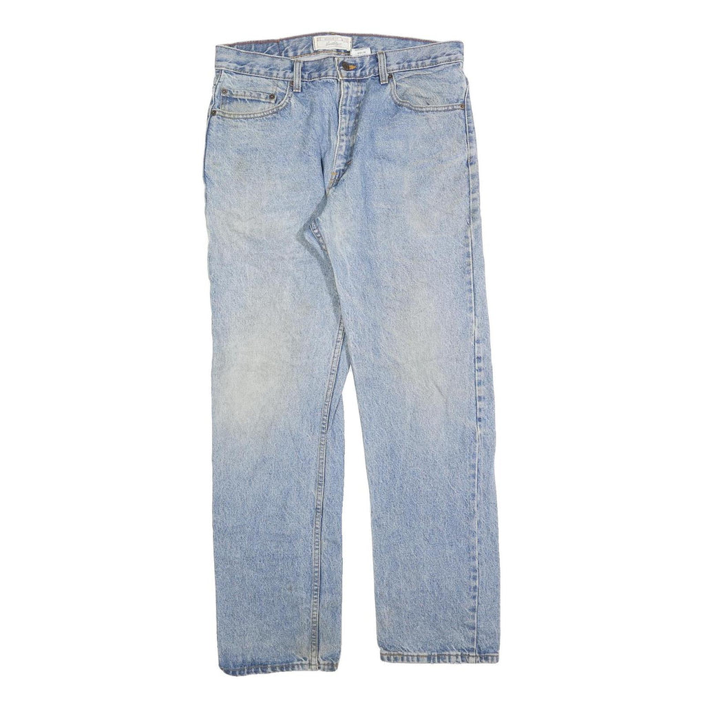 LEVI'S Mens Jeans Blue Regular Straight Denim Medium W34 L32 Classic Zip Closure