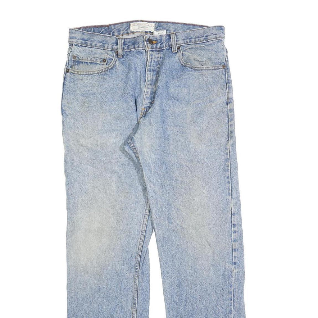 LEVI'S Mens Jeans Blue Regular Straight Denim Medium W34 L32 Classic Zip Closure