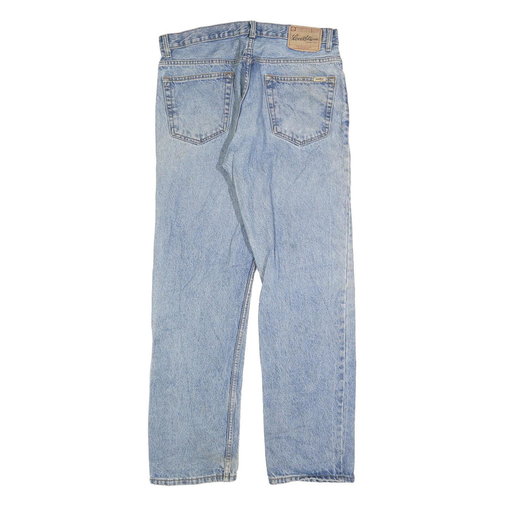 LEVI'S Mens Jeans Blue Regular Straight Denim Medium W34 L32 Classic Zip Closure