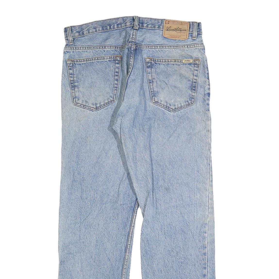 LEVI'S Mens Jeans Blue Regular Straight Denim Medium W34 L32 Classic Zip Closure