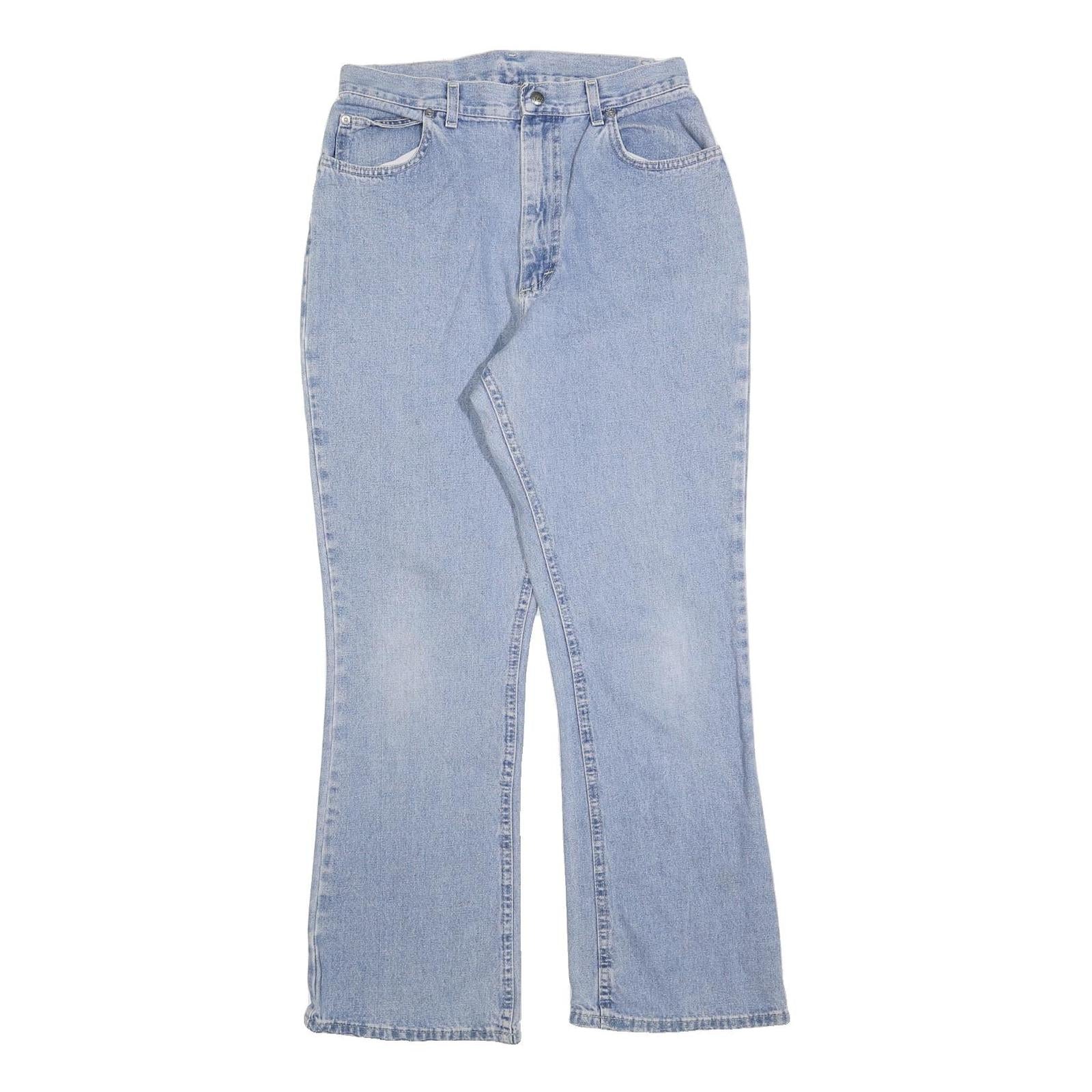 LEE Womens Jeans Blue Regular Straight Denim Light W30 L30 Classic Fit Zip