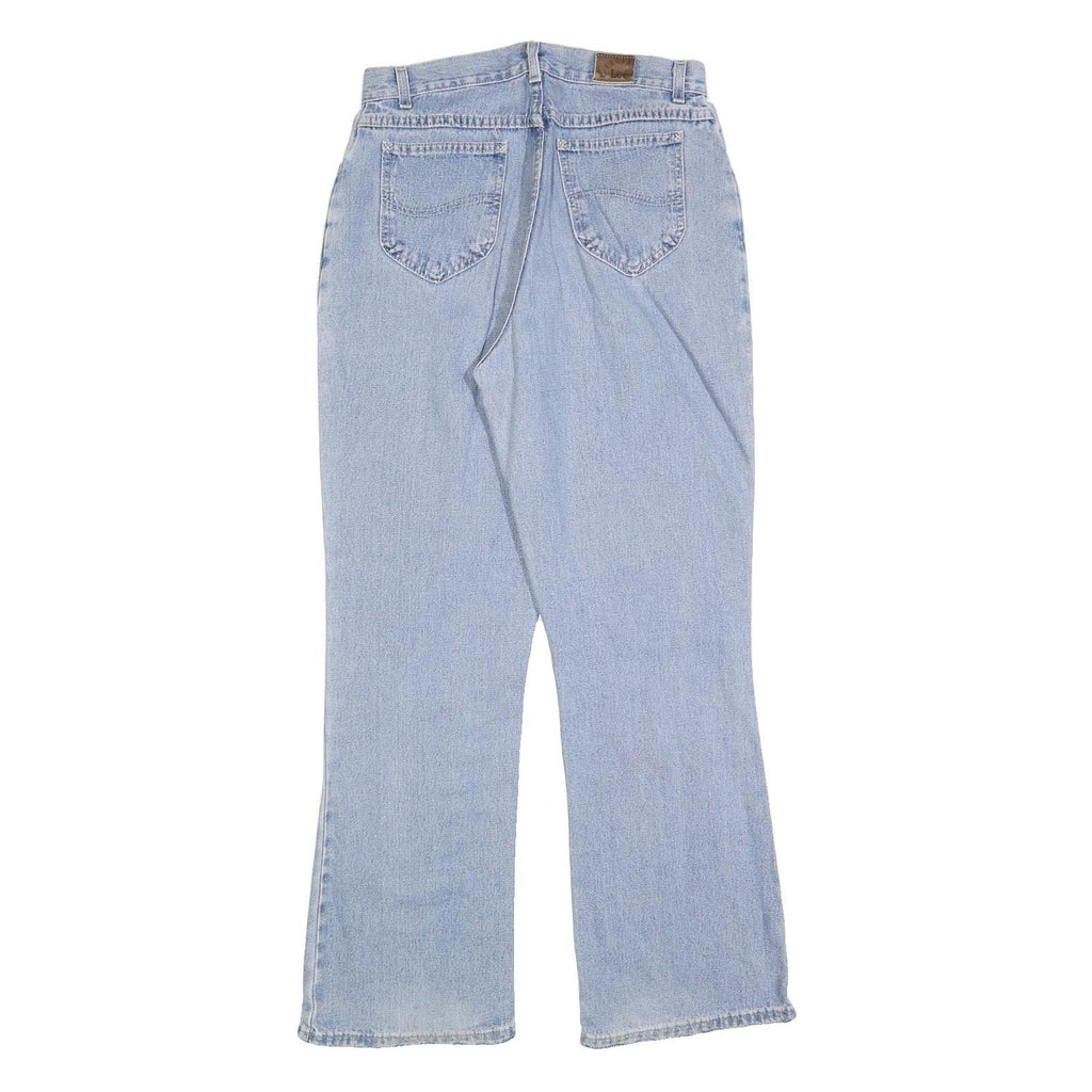 LEE Womens Jeans Blue Regular Straight Denim Light W30 L30 Classic Fit Zip