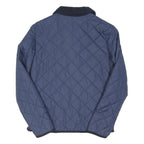 JACK WILLS Womens Blue Navy Quilted Jacket UK 8 Polyester Blend Zip Collar