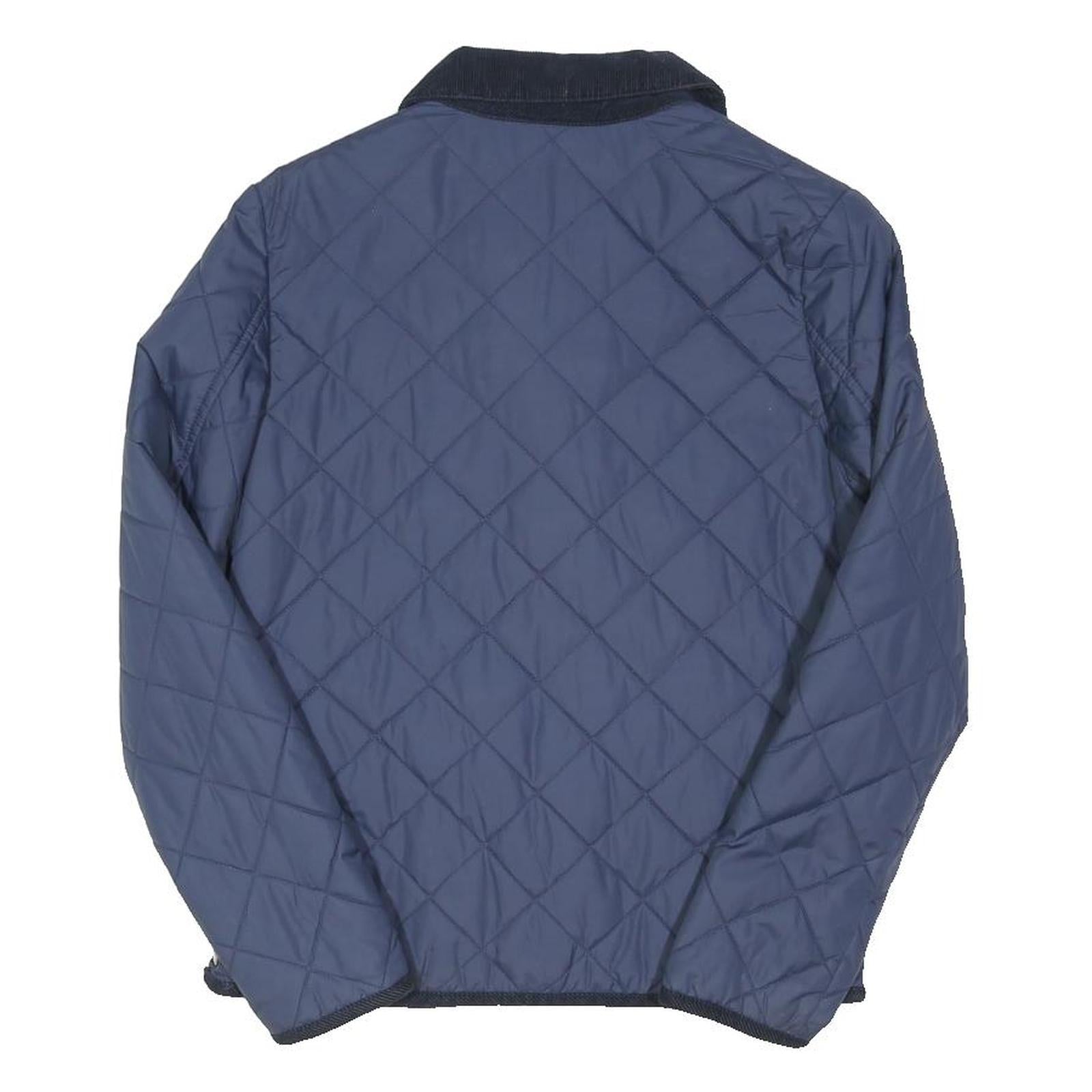JACK WILLS Womens Blue Navy Quilted Jacket UK 8 Polyester Blend Zip Collar