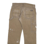 DICKIES Mens Jeans Beige Regular Straight Denim Medium W30 L30 Workwear Cotton