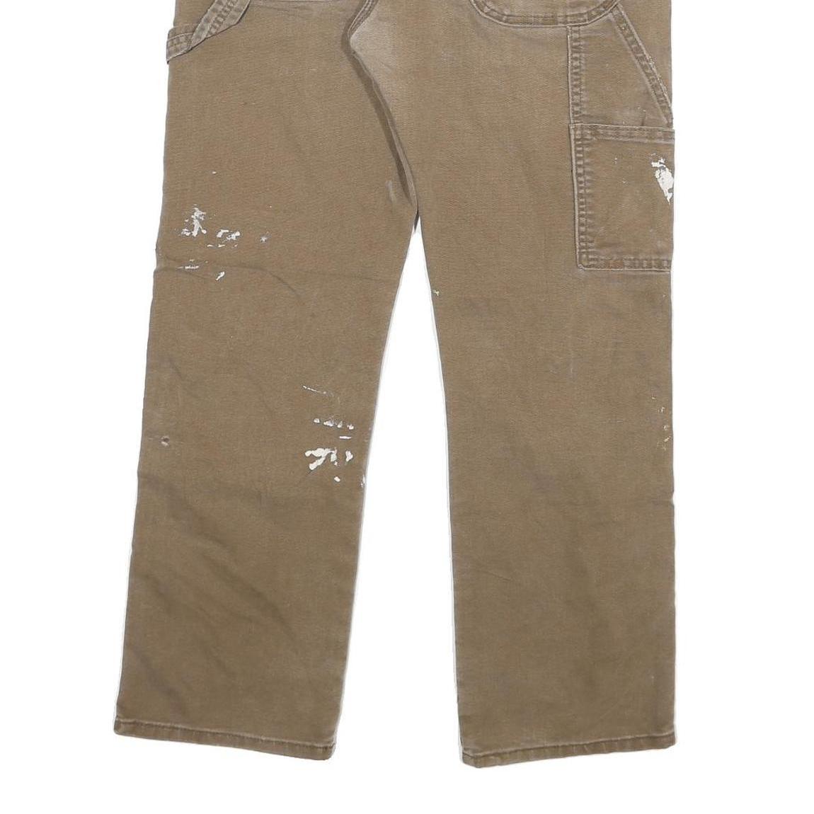 DICKIES Mens Jeans Beige Regular Straight Denim Medium W30 L30 Workwear Cotton