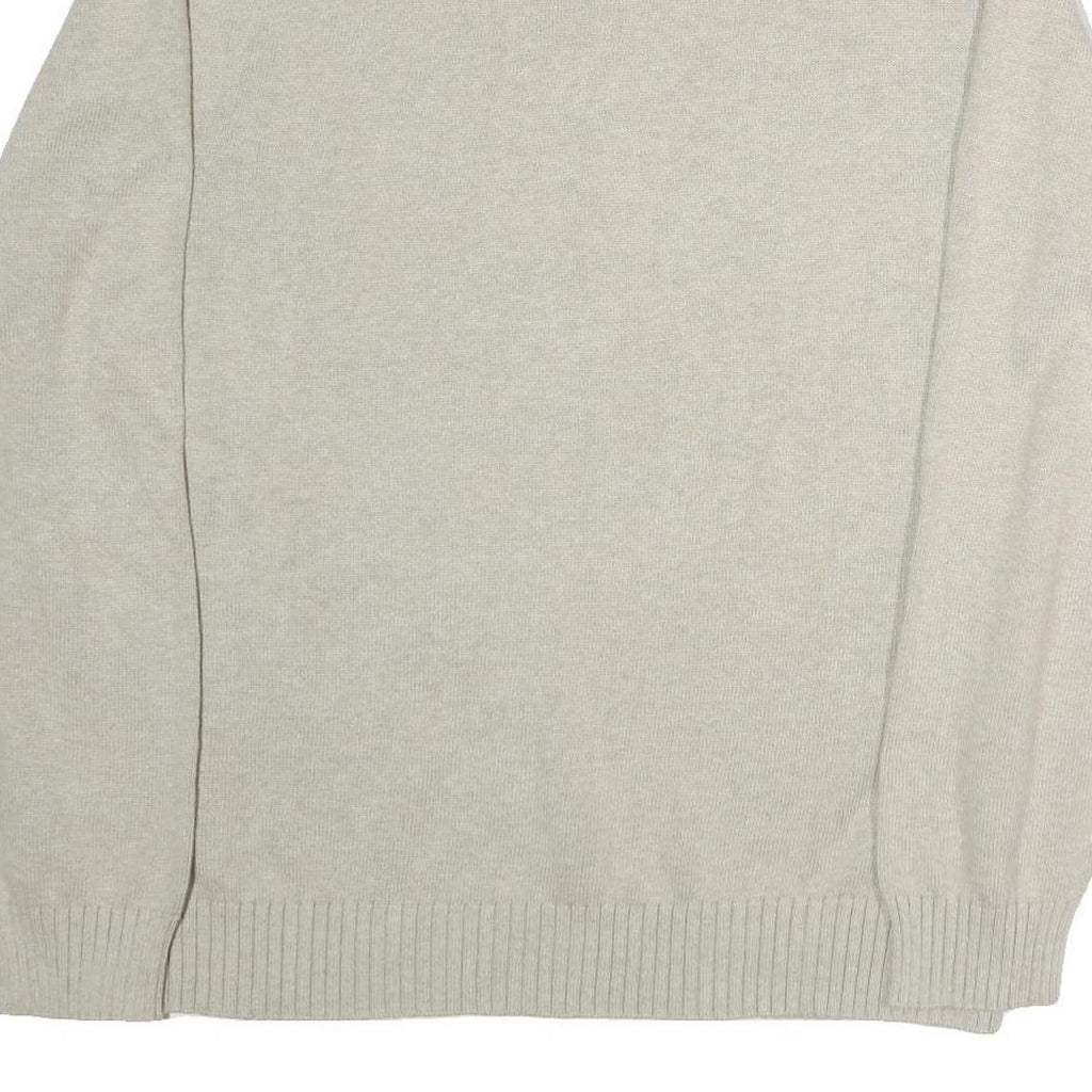 NAUTICA Mens Cream Plain Cotton Pullover Basic Knit 2XL Casual Jumper Crew Neck