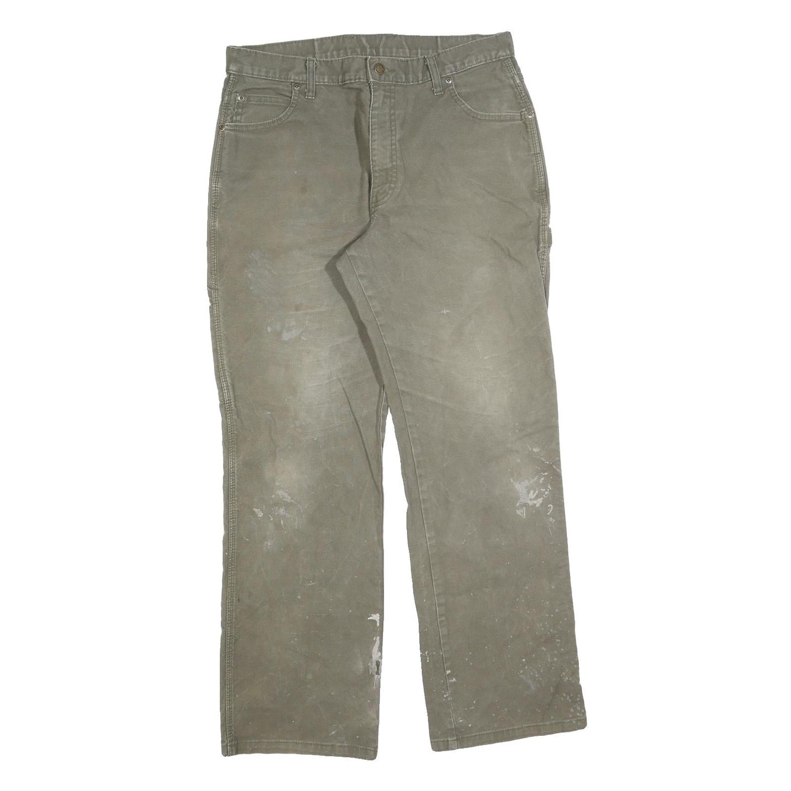 DICKIES Mens Regular Fit Straight Leg Denim Medium W34 L32 Workwear Utility