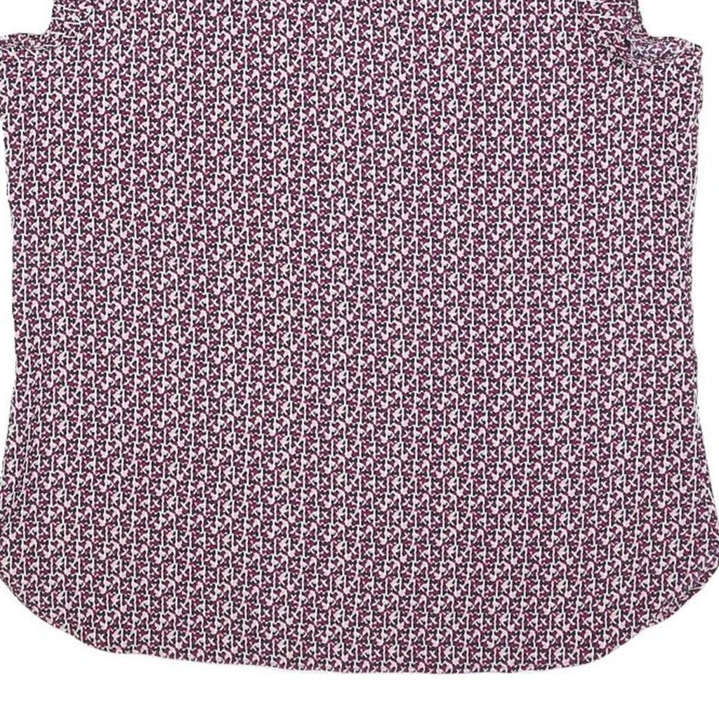 DKNY Womens Purple Printed Sleeveless Round Neck Top Size S Stylish Comfortable
