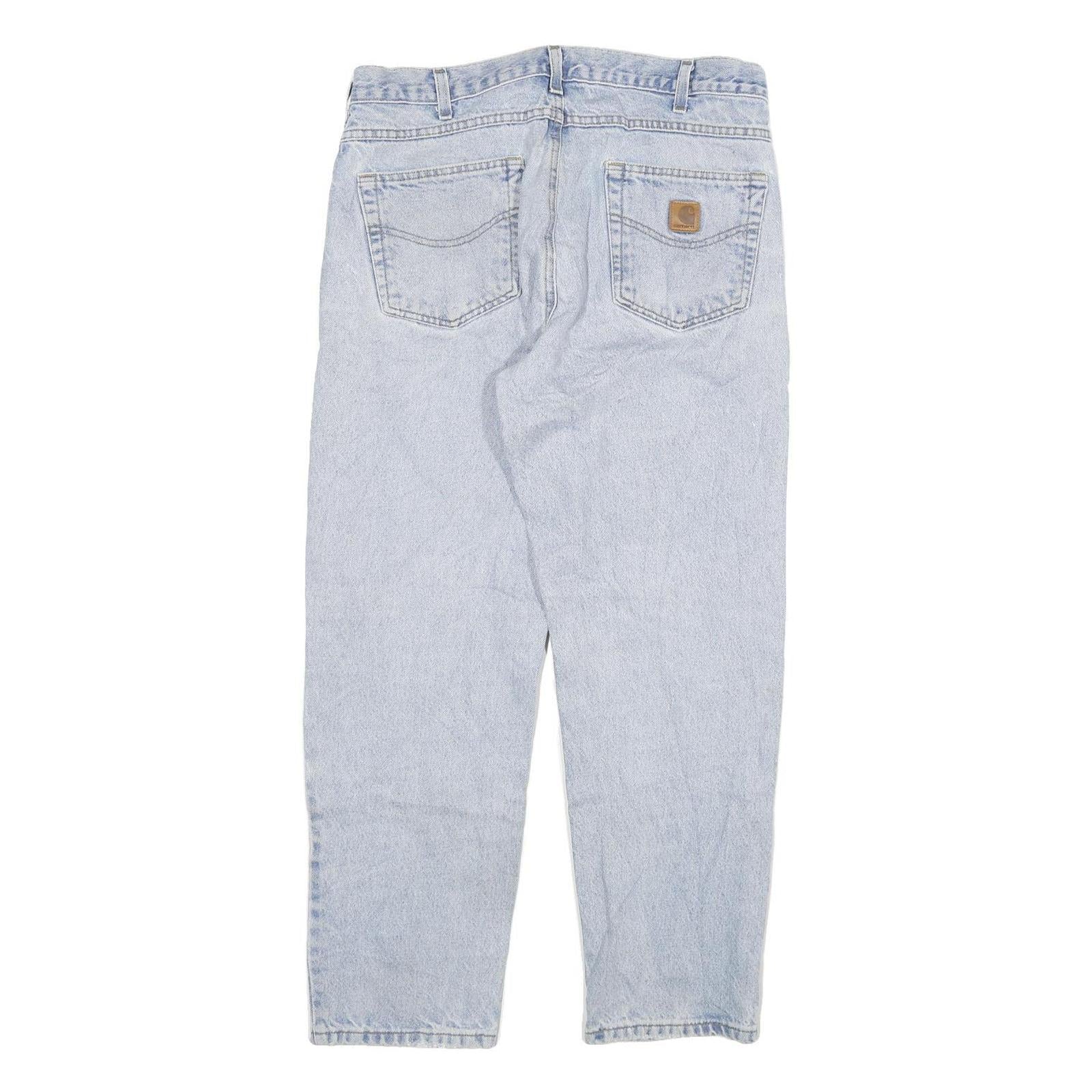 CARHARTT Mens Jeans Blue Relaxed Straight Denim Light W34 L30 Classic Workwear
