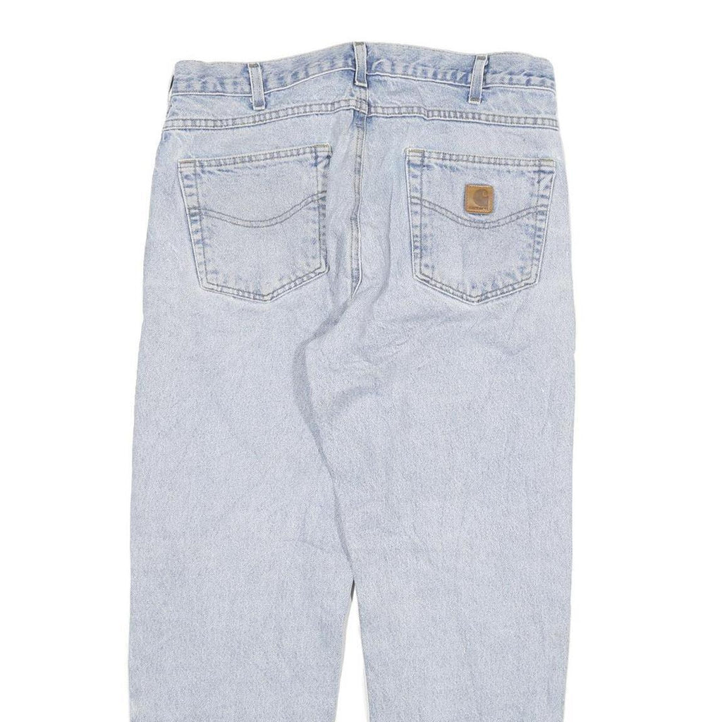 CARHARTT Mens Jeans Blue Relaxed Straight Denim Light W34 L30 Classic Workwear