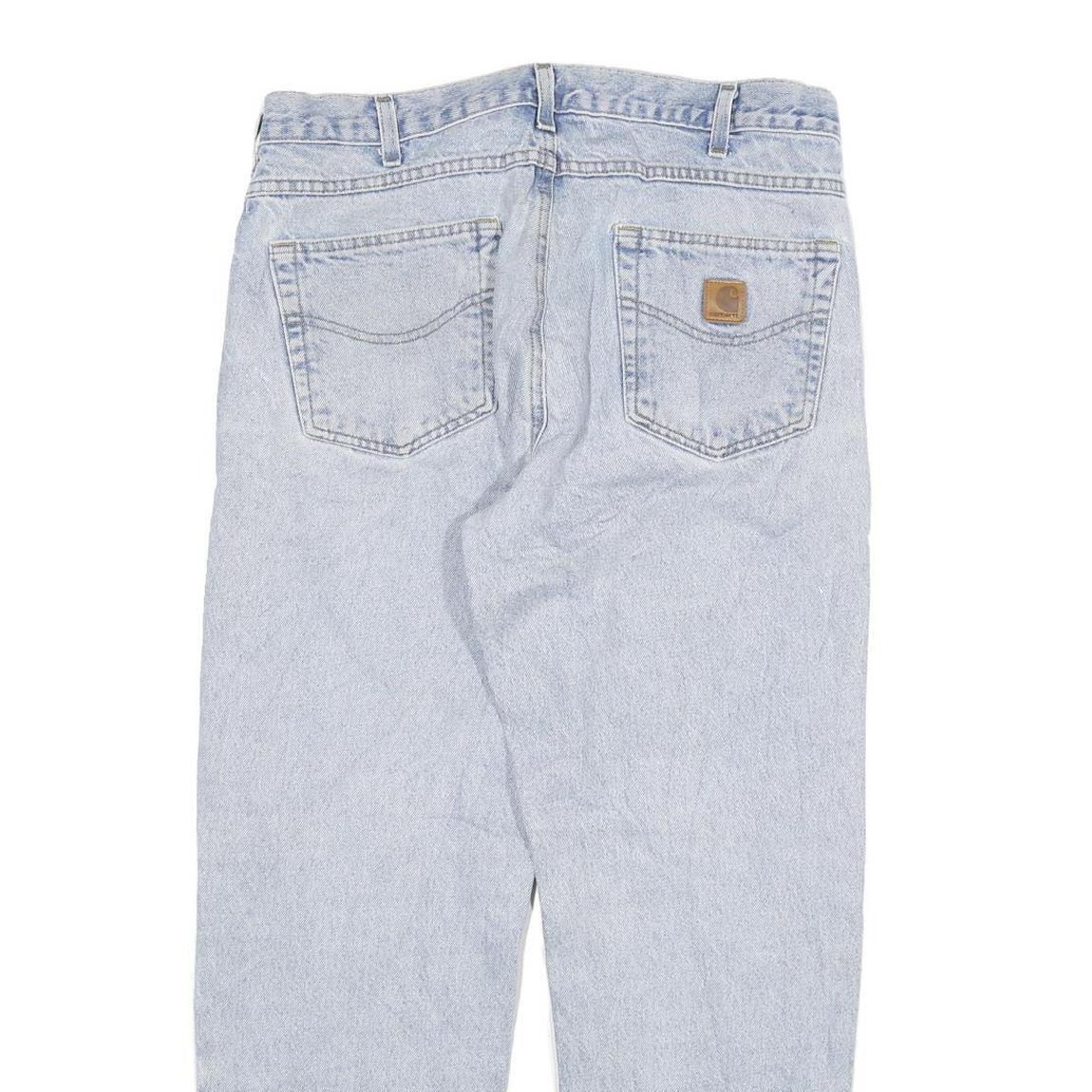 CARHARTT Mens Jeans Blue Relaxed Straight Denim Light W34 L30 Classic Workwear