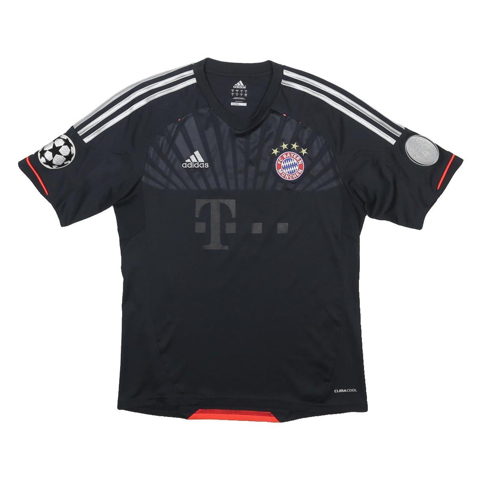 ADIDAS Mens Black Bayern Munchen Football Shirt M Short Sleeve Crew Neck Sponsor