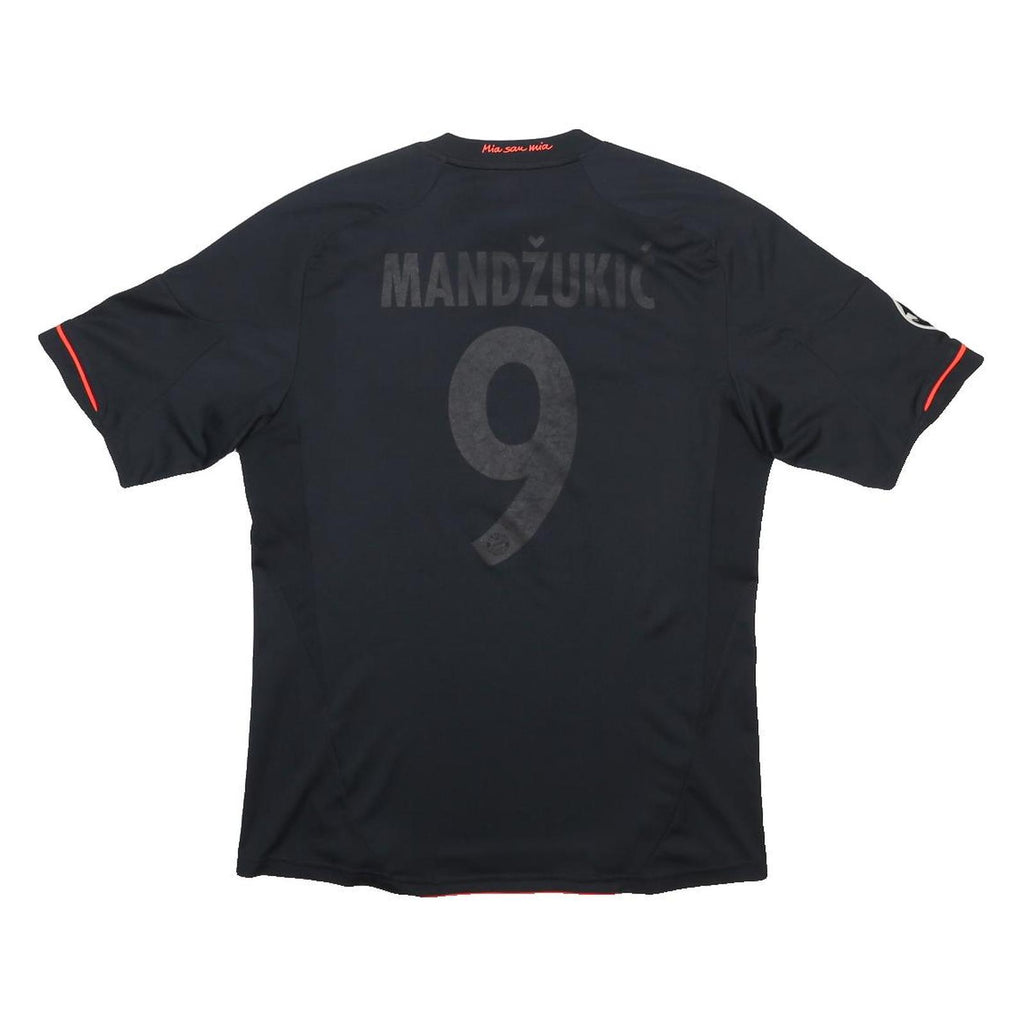 ADIDAS Mens Black Bayern Munchen Football Shirt M Short Sleeve Crew Neck Sponsor