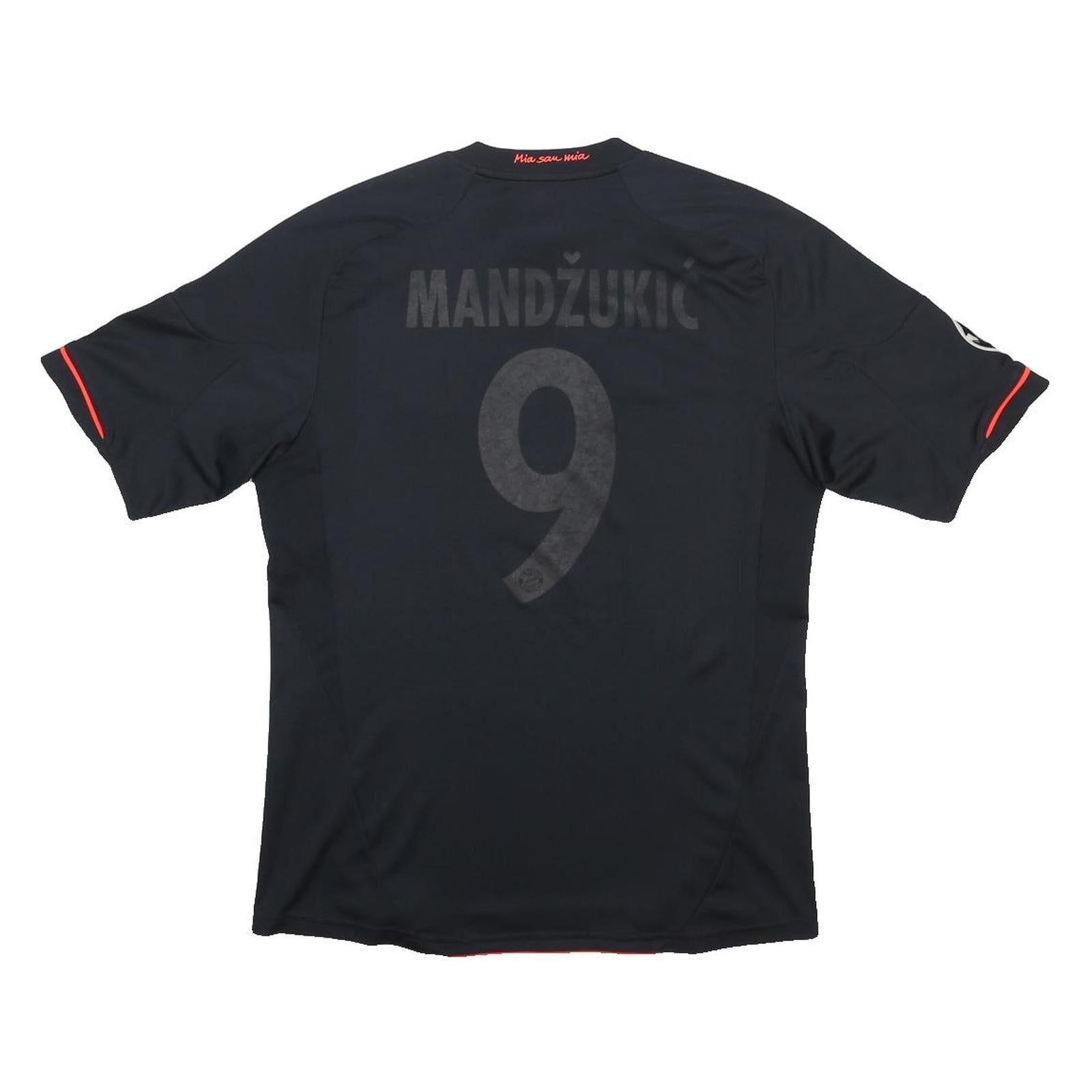 ADIDAS Mens Black Bayern Munchen Football Shirt M Short Sleeve Crew Neck Sponsor