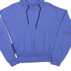DKNY Womens Blue Hoodie XS Cotton Blend Pullover Logo Stripe Detail