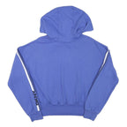 DKNY Womens Blue Hoodie XS Cotton Blend Pullover Logo Stripe Detail