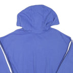 DKNY Womens Blue Hoodie XS Cotton Blend Pullover Logo Stripe Detail