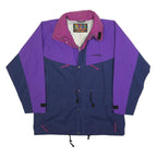 SCHOFFEL Womens Purple & Navy Zip Jacket L Polyester Blend Outdoor Windbreaker