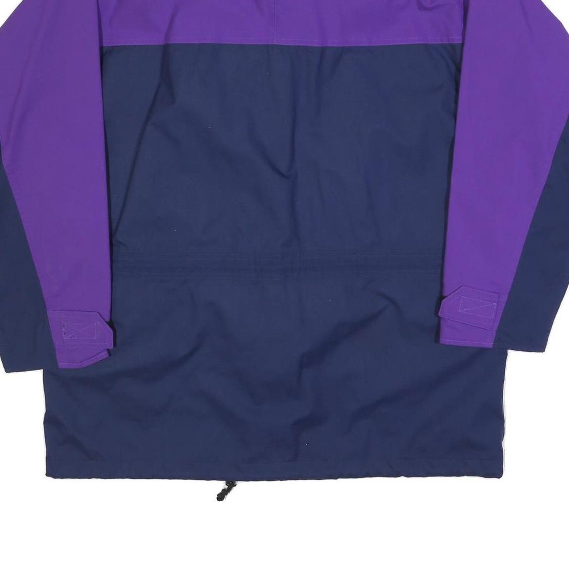 SCHOFFEL Womens Purple & Navy Zip Jacket L Polyester Blend Outdoor Windbreaker