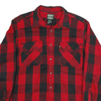 GUIDE SERIES Mens Red & Black Check Shirt XL Button Fastening Casual Cotton