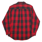 GUIDE SERIES Mens Red & Black Check Shirt XL Button Fastening Casual Cotton
