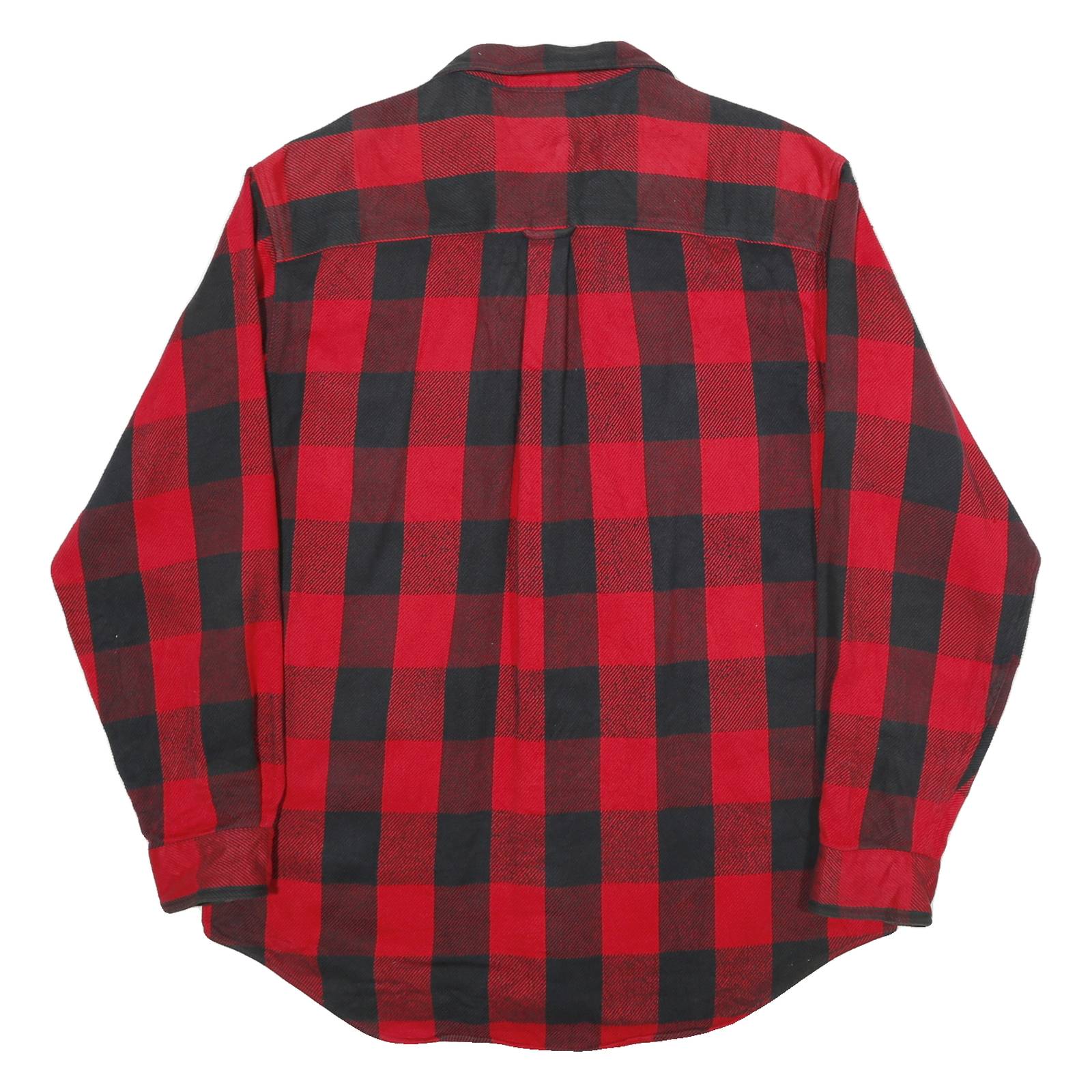 GUIDE SERIES Mens Red & Black Check Shirt XL Button Fastening Casual Cotton