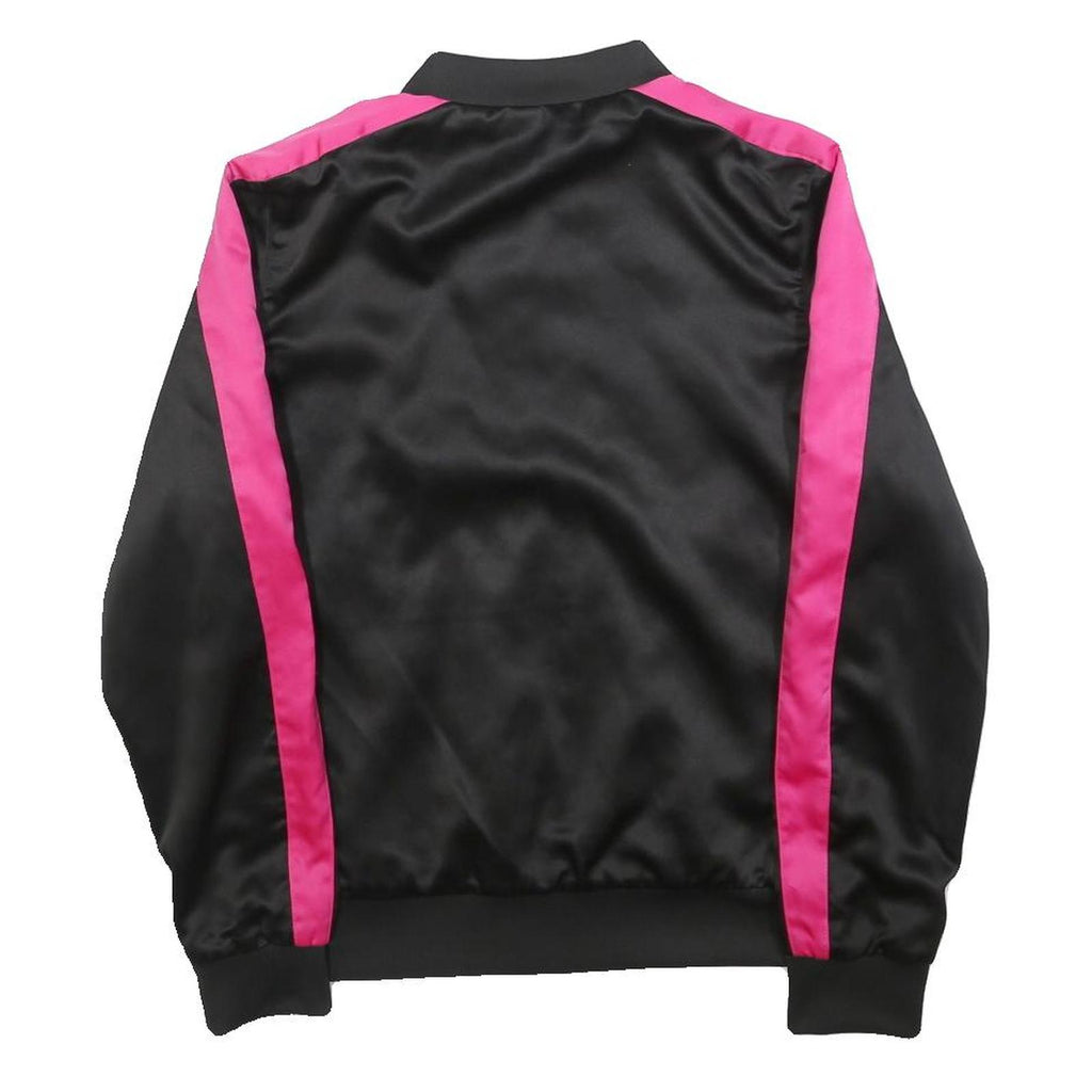PUMA Womens Black & Pink Zip Track Jacket UK 8 Polyester Sportswear Lightweight