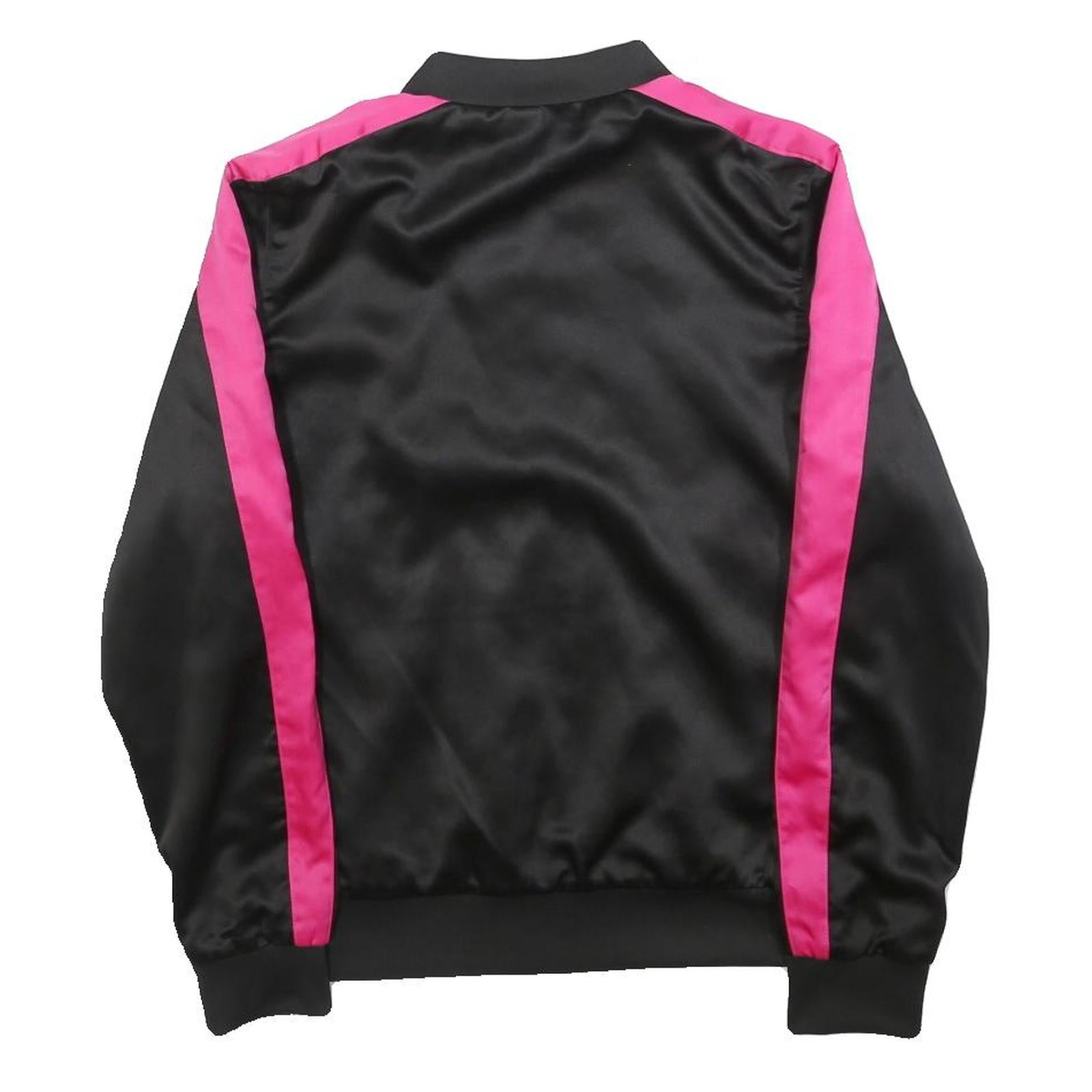 PUMA Womens Black & Pink Zip Track Jacket UK 8 Polyester Sportswear Lightweight