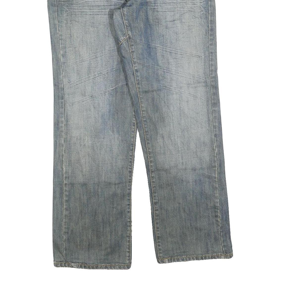 ALEX ROGAN Mens Jeans Light Blue Regular Straight Denim W34 L30 Casual Cotton