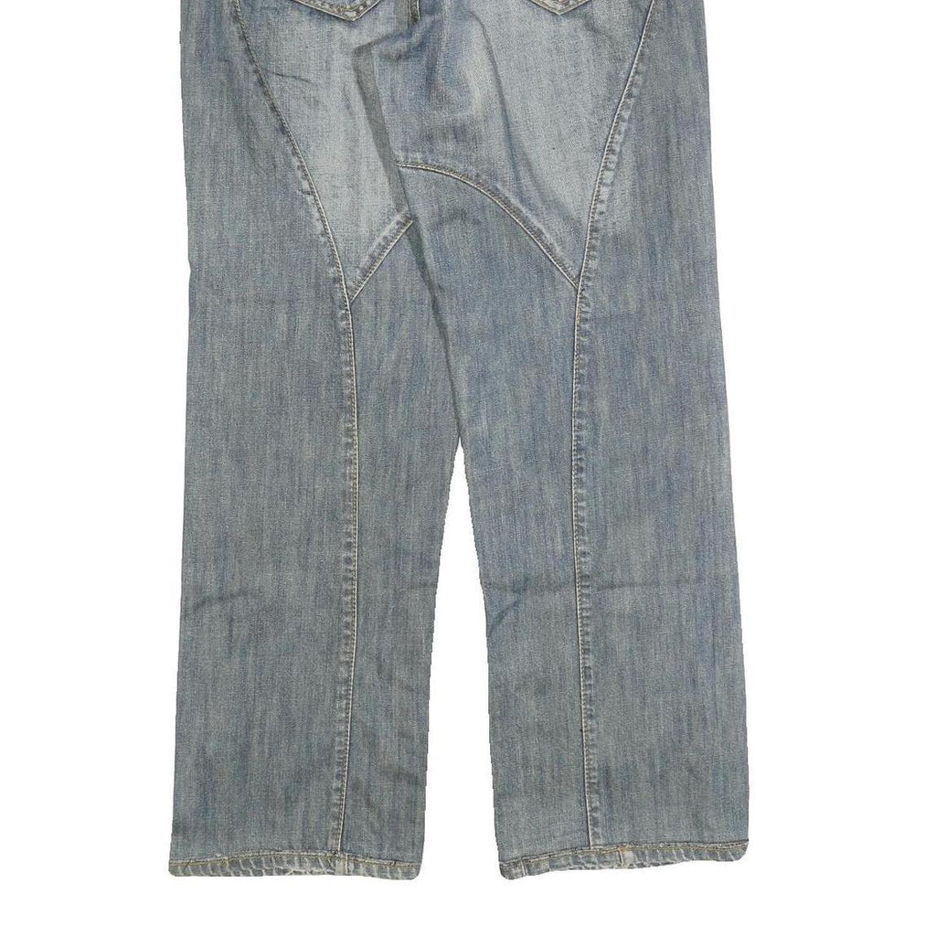 ALEX ROGAN Mens Jeans Light Blue Regular Straight Denim W34 L30 Casual Cotton