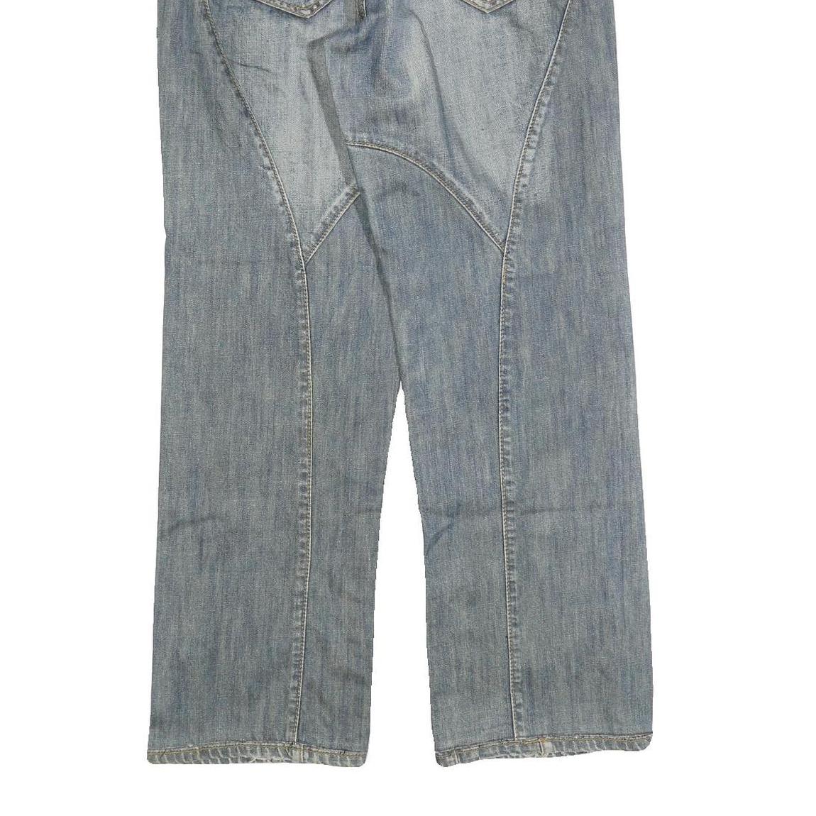 ALEX ROGAN Mens Jeans Light Blue Regular Straight Denim W34 L30 Casual Cotton