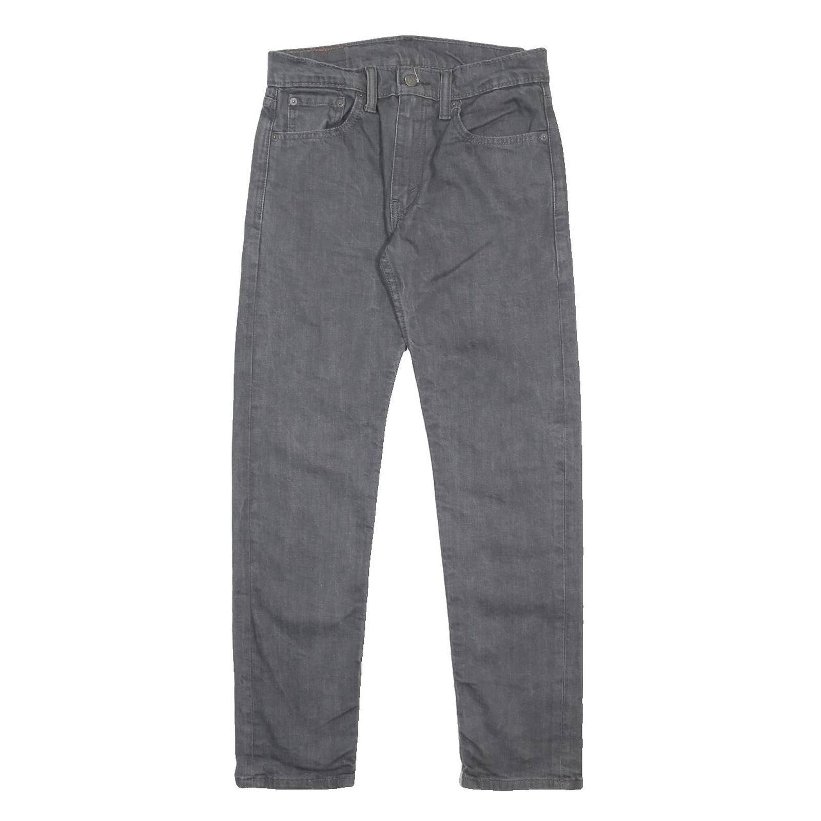 LEVI'S 502 Mens Jeans Grey Slim Straight Denim Medium W30 L29 Zip Closure