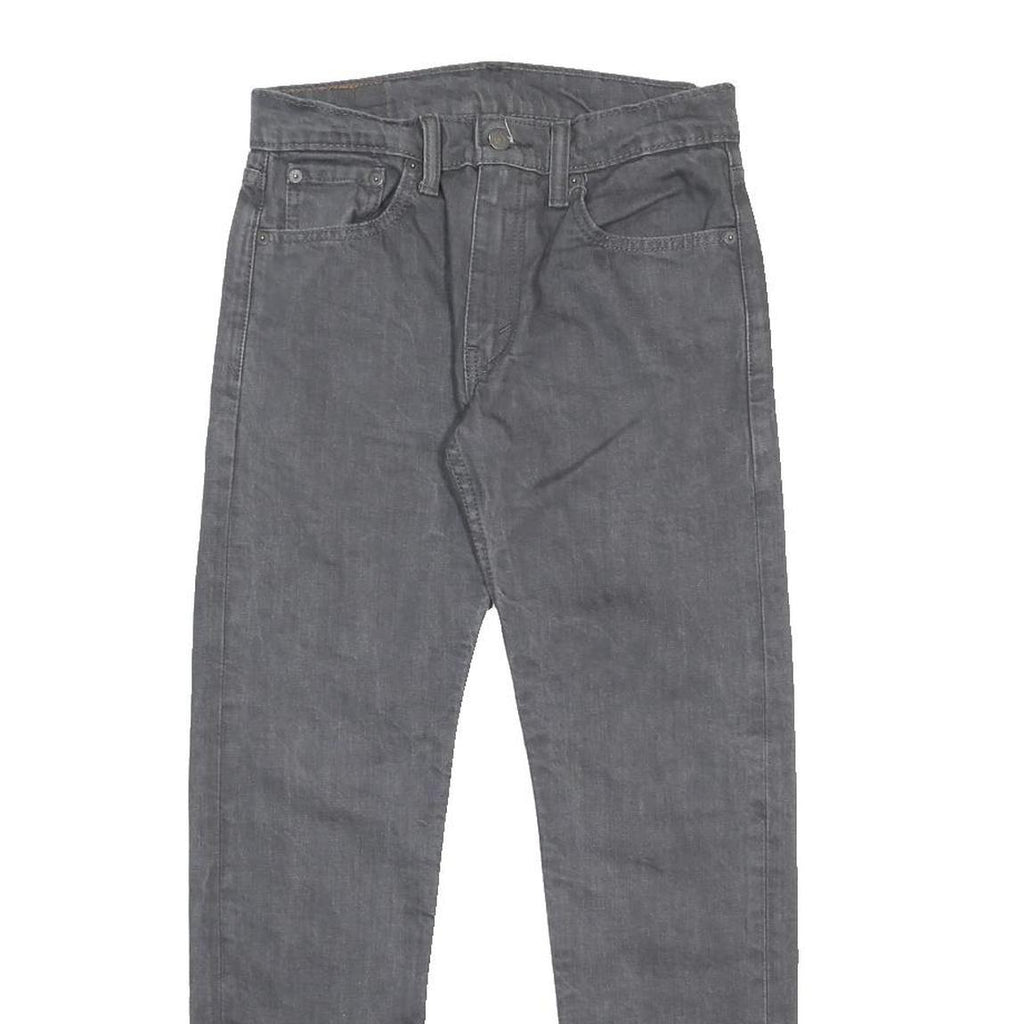 LEVI'S 502 Mens Jeans Grey Slim Straight Denim Medium W30 L29 Zip Closure