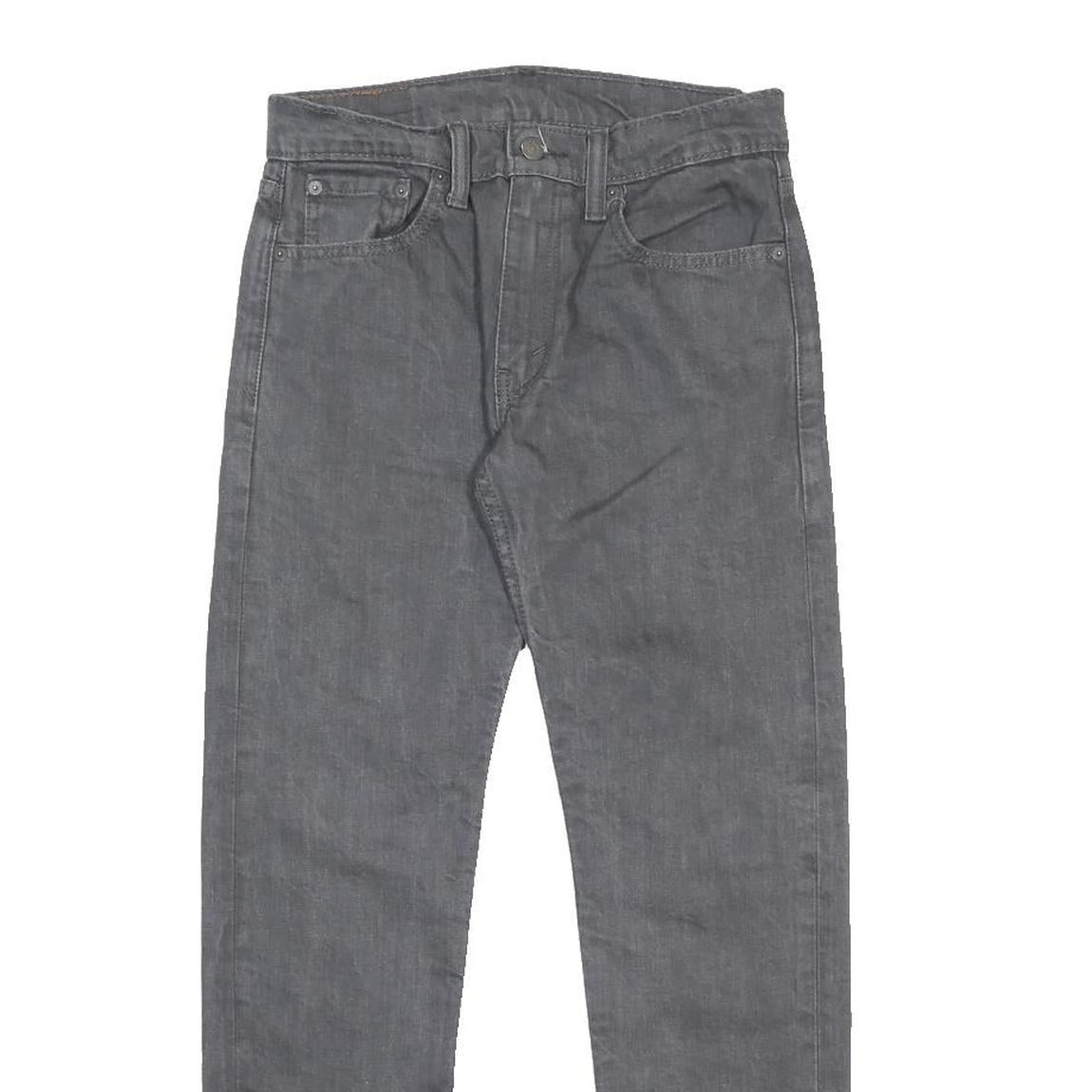 LEVI'S 502 Mens Jeans Grey Slim Straight Denim Medium W30 L29 Zip Closure