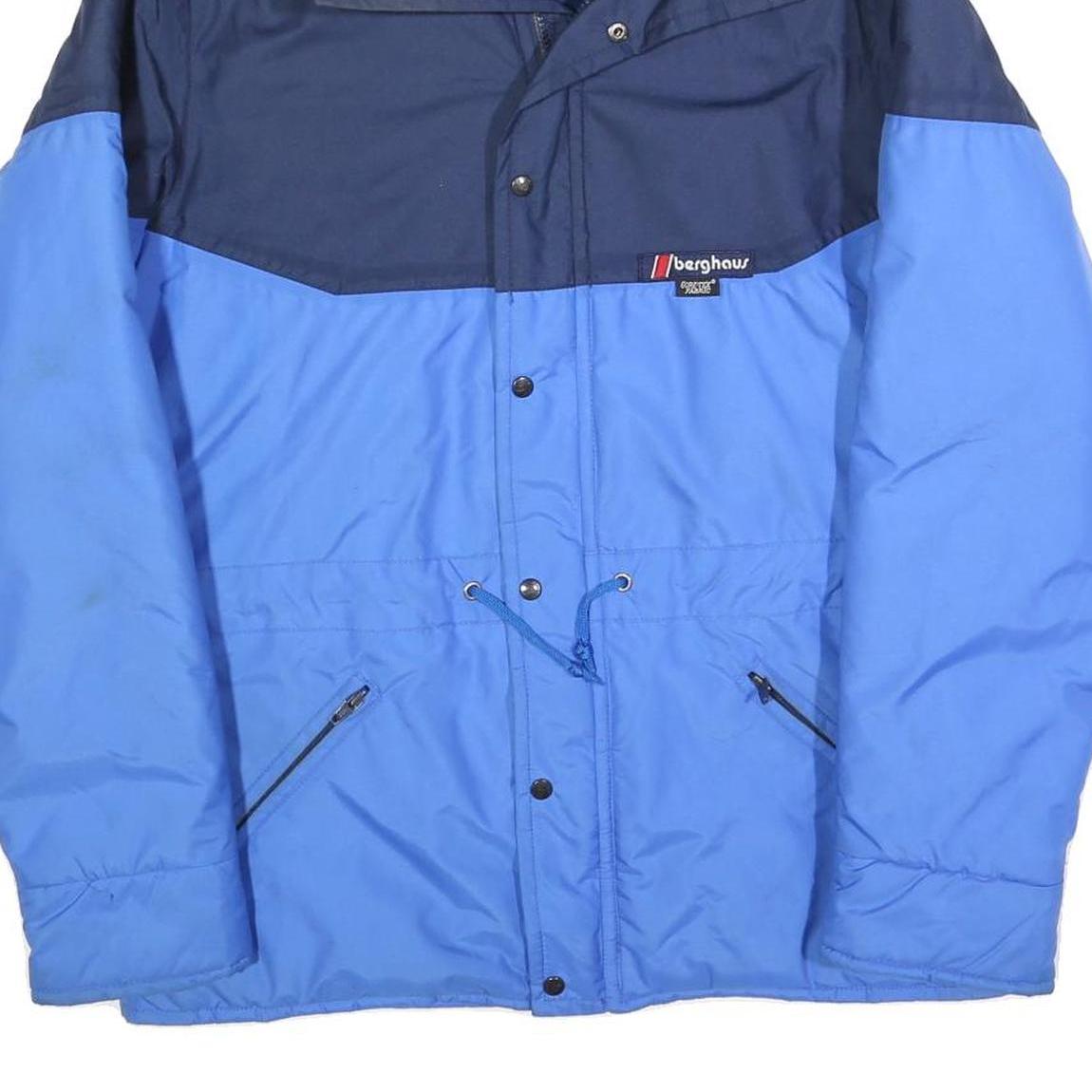 BERGHAUS Mens Blue & Navy Outdoor Jacket S Polyester Blend Zip Casual