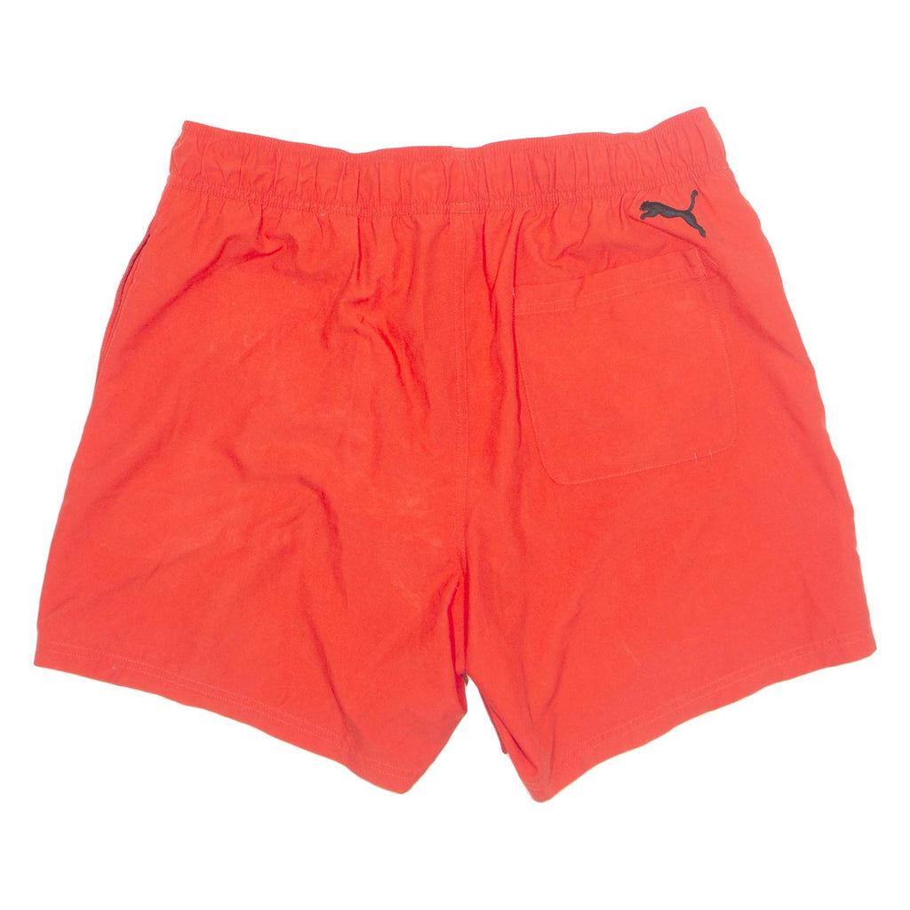 PUMA Mesh Lined Sport Mens Swimming Shorts Red L W32