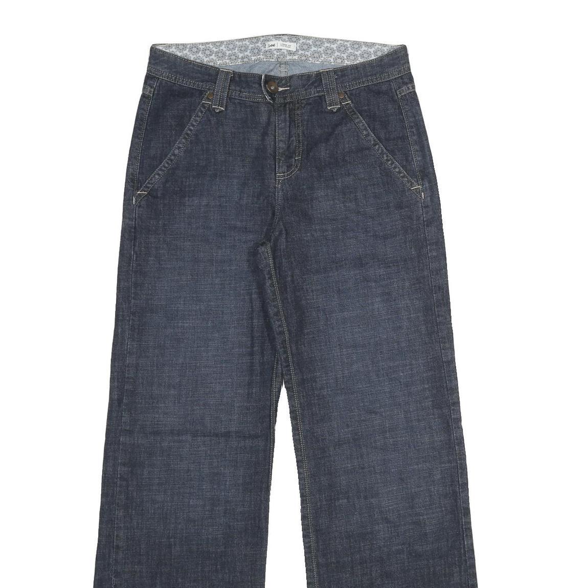 LEE Womens Jeans Blue Relaxed Straight Denim Medium W30 L34 Classic Casual