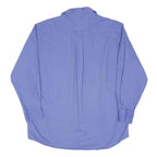 TOMMY HILFIGER Mens Blue Shirt L Classic Cotton Blend Long Sleeve Button Collar