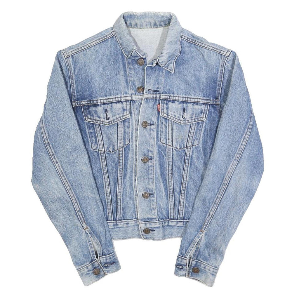 LEVI'S Mens Blue Denim Jacket XS Cotton Classic Button Closure Vintage Style