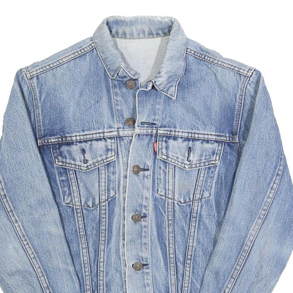 LEVI'S Mens Blue Denim Jacket XS Cotton Classic Button Closure Vintage Style