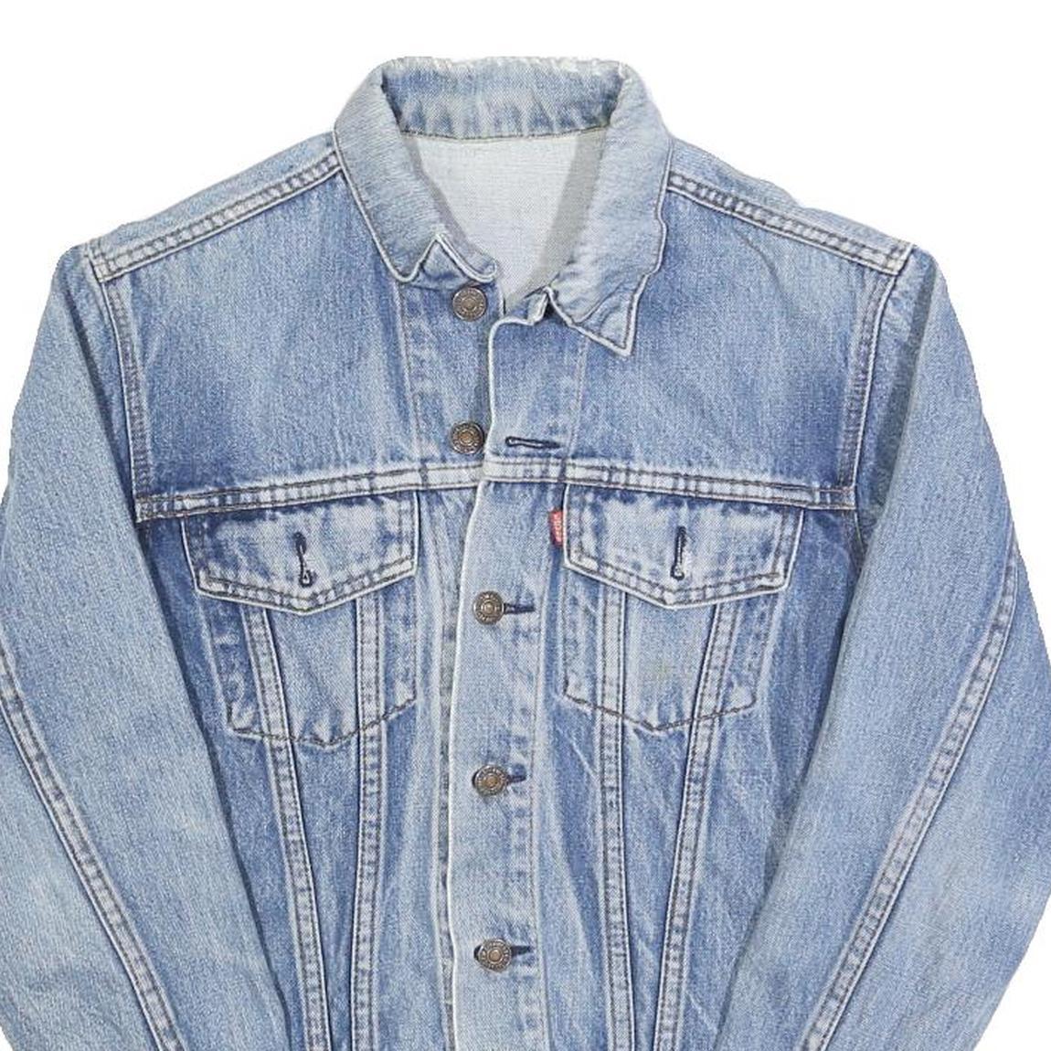 LEVI'S Mens Blue Denim Jacket XS Cotton Classic Button Closure Vintage Style