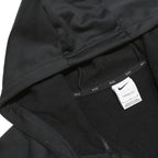 NIKE Mens Black Sports Hoodie Jacket L Polyester Zip Plain Casual Activewear
